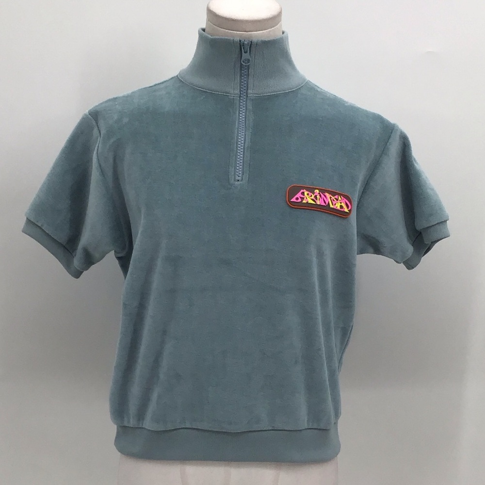Brain Blue Half-Zip Shirt size XS